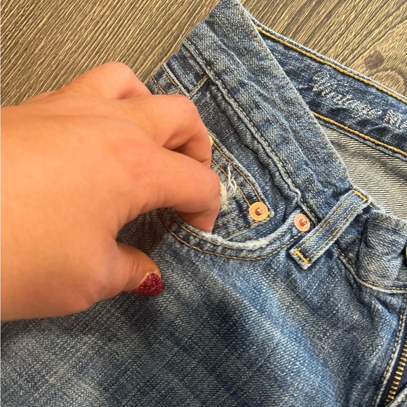 J. Crew Vintage Matchstick Jeans Pockets Distressed Denim Medium Wash Size 26R - Picture 5 of 14